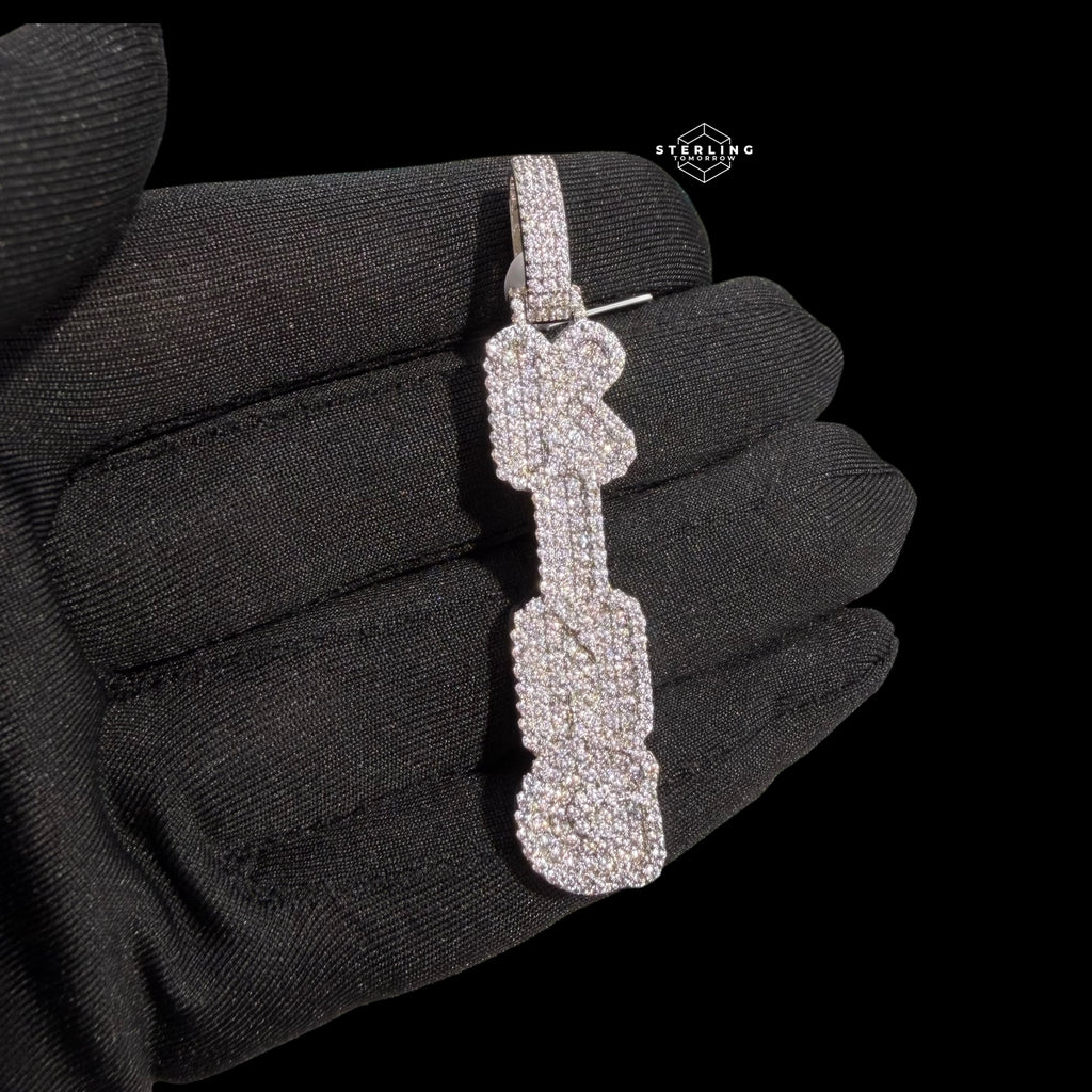 Silver Vertical KING Pendant