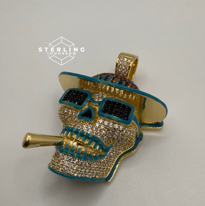 Smoking Skull Iced Out Pendant