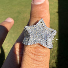 Star Moissanite Men's Ring