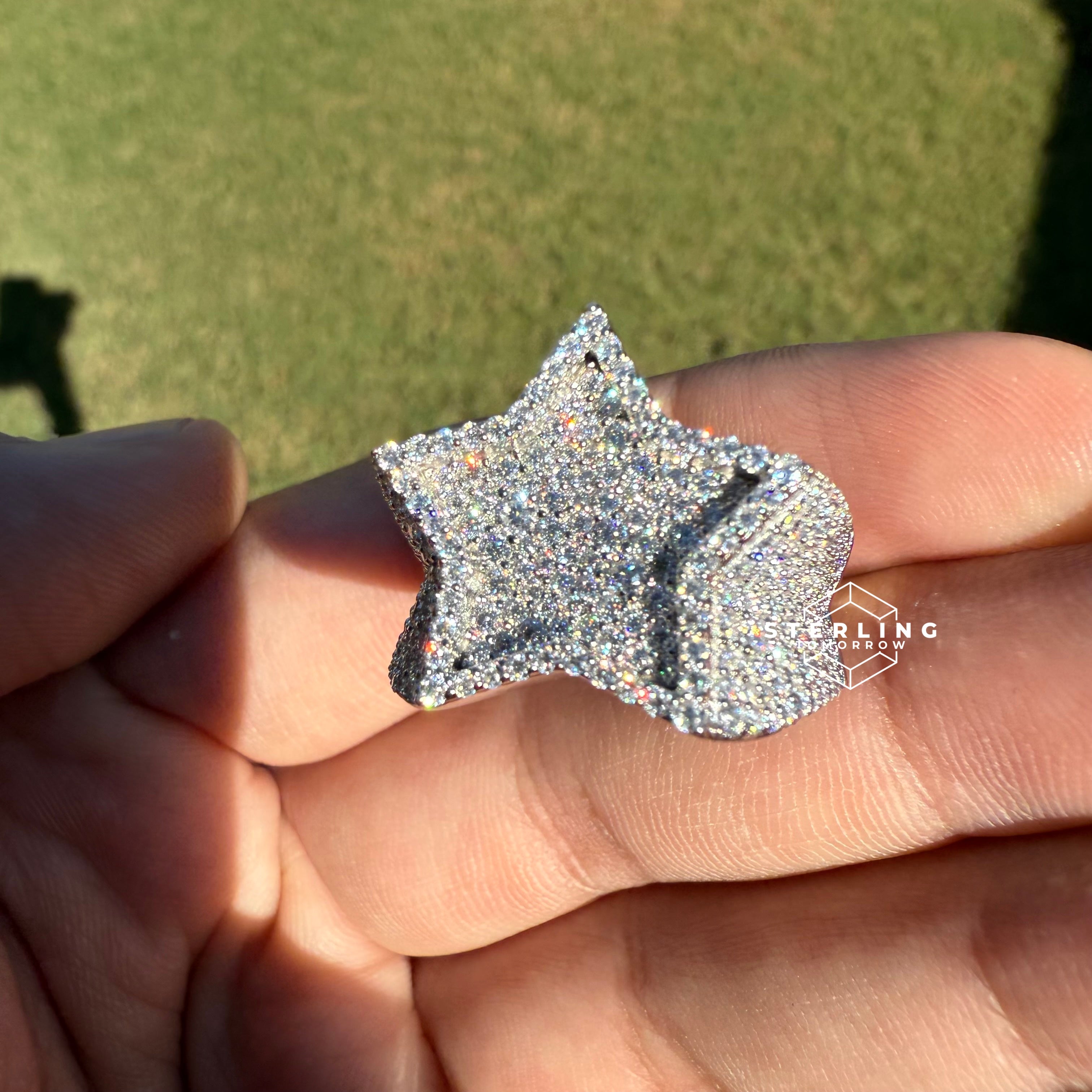 Star Moissanite Men's Ring