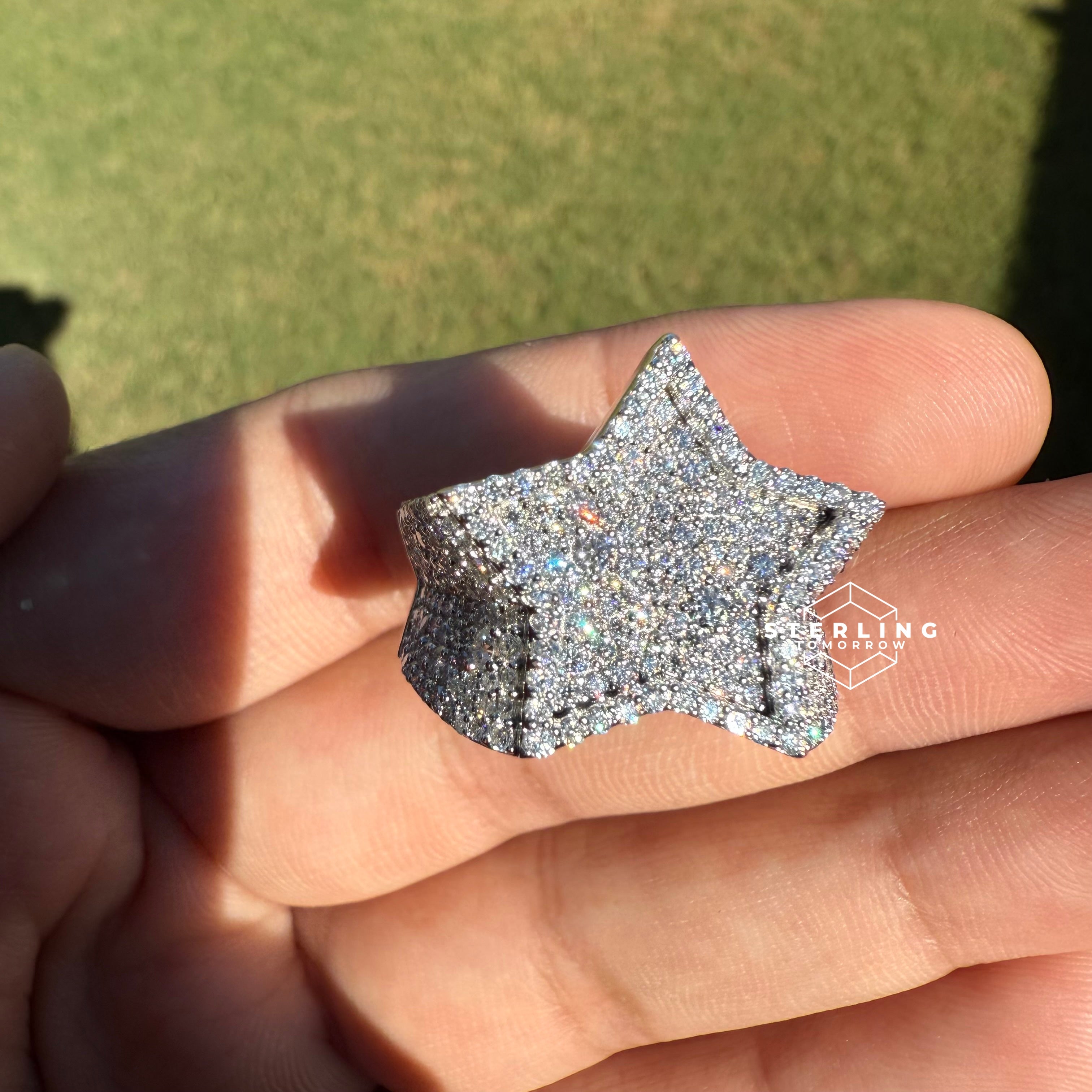 Star Moissanite Men's Ring