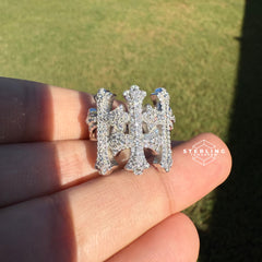 Triple Cross Moissanite Ring - Size 10