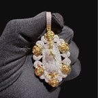 Virgin Mary Pendant - 14k Gold Plated CZ