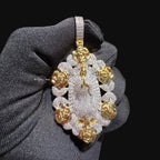 Virgin Mary Pendant - 14k Gold Plated CZ