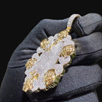Virgin Mary Pendant - 14k Gold Plated CZ