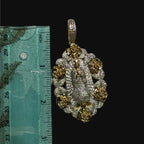Virgin Mary Pendant - 14k Gold Plated CZ