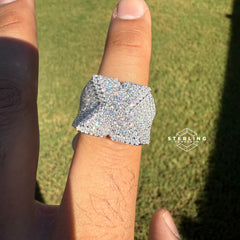 "X" Moissanite Men's Ring