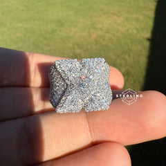 "X" Moissanite Men's Ring