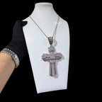 XL Cross Pendant 14k White Gold Plated